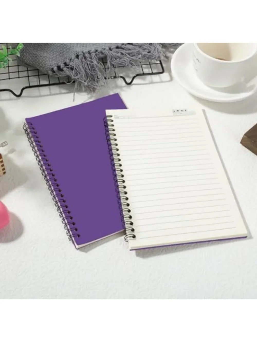 22 Pack A5 Spiral Notebooks - Kraft Cover, Back to School Journals, 50 Sheets